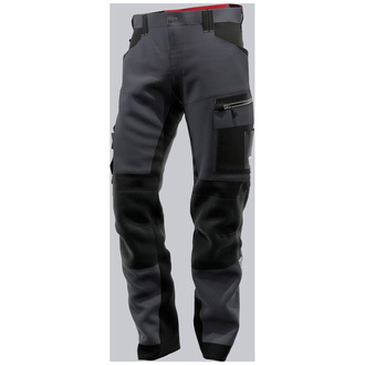 BP Leichte Hybrid-Arbeitsbundhose mit Kniepolstertaschen 1968 Gr. 48-lang anthrazit/schwarz