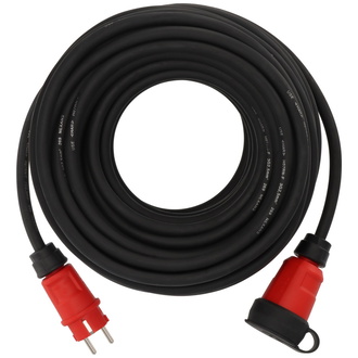 Brennenstuhl Professional Verlängerungskabel VN 2200 (25m Kabel H07RN-F 3G2,5 in schwarz, Baustelleneinsatz und ständiger Einsatz im Freien IP44, Made