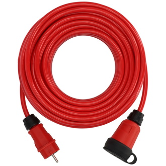 Brennenstuhl Professional Verlängerungskabel VQ 2200 IP44 (25m Kabel H07BQ-F 3G2,5 in rot, Baustelleneinsatz und ständiger Einsatz im Freien, Made in