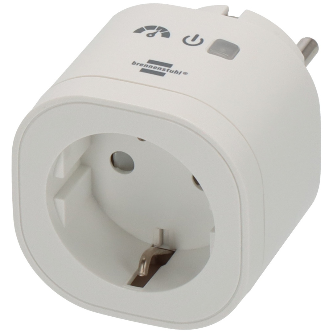 Brennenstuhl Connect WiFi Steckdose WAE 3600 XS01 mit Energiemessung (Smarte Steckdose 2.4 GHz kompatibel mit Alexa und Google Assistant, Matter, smar