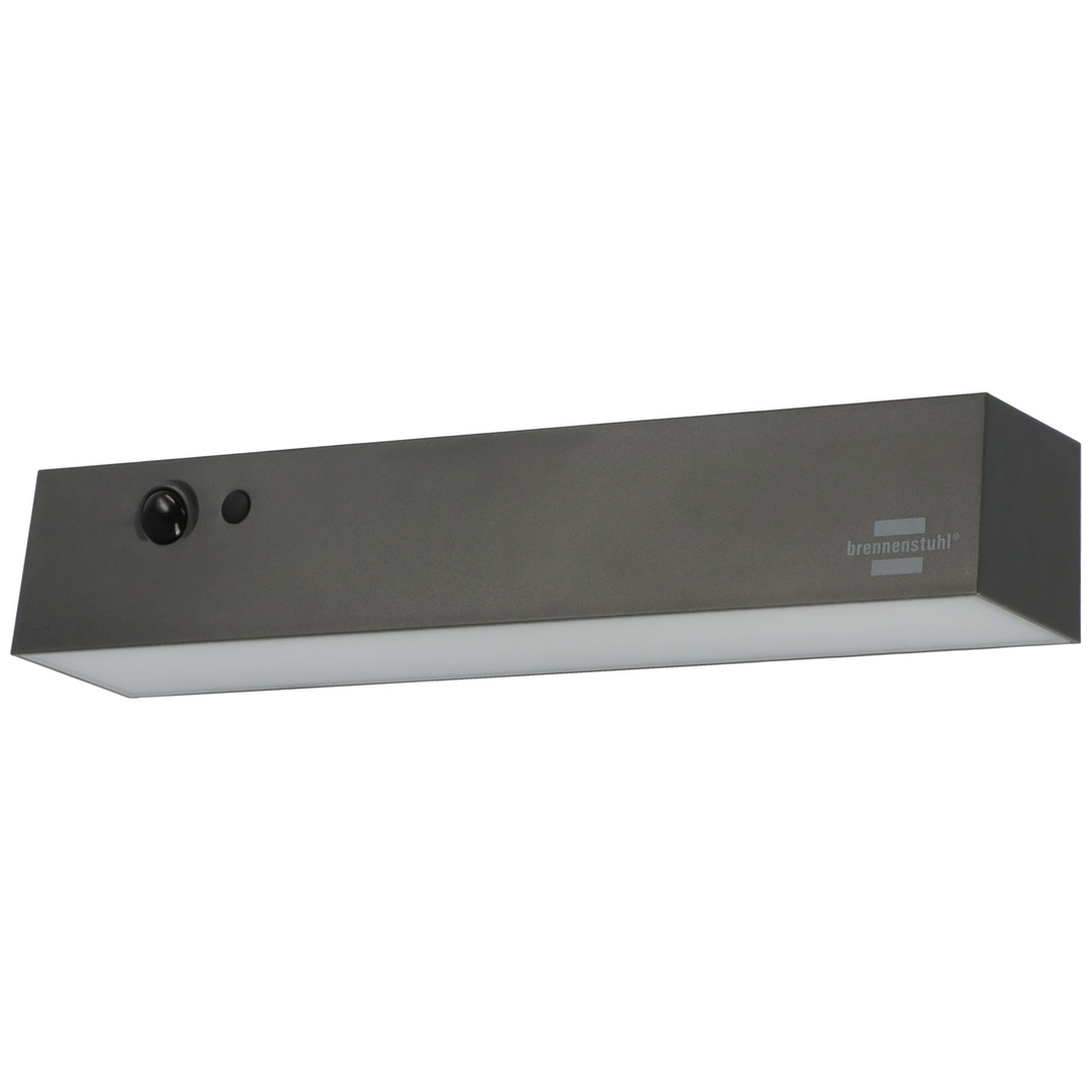 Brennenstuhl Solar LED Strahler SOL 1000 Cubus / LED Wandleuchte für außen mit Bewegungsmelder (Solarlampe IP54, 1000lm, Milchglas, 4 verschiedene Lic