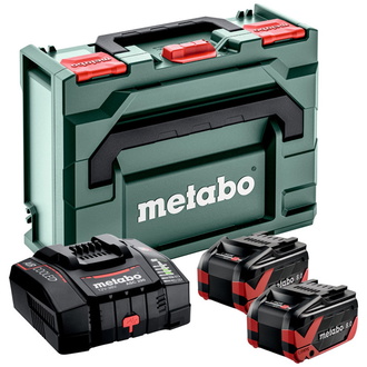 Metabo Basis-Set 2 x LiHDX 8.0 Ah ASC 290 + metaBOX 145