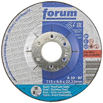 Forum Schruppscheibe Stahl/INOX115 x 6 mm, T42 gekröpft