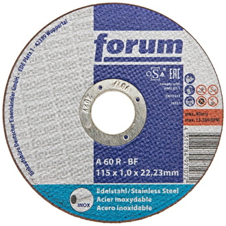 Forum Trennscheibe INOX 115 x 1,0 mm, T41 gerade