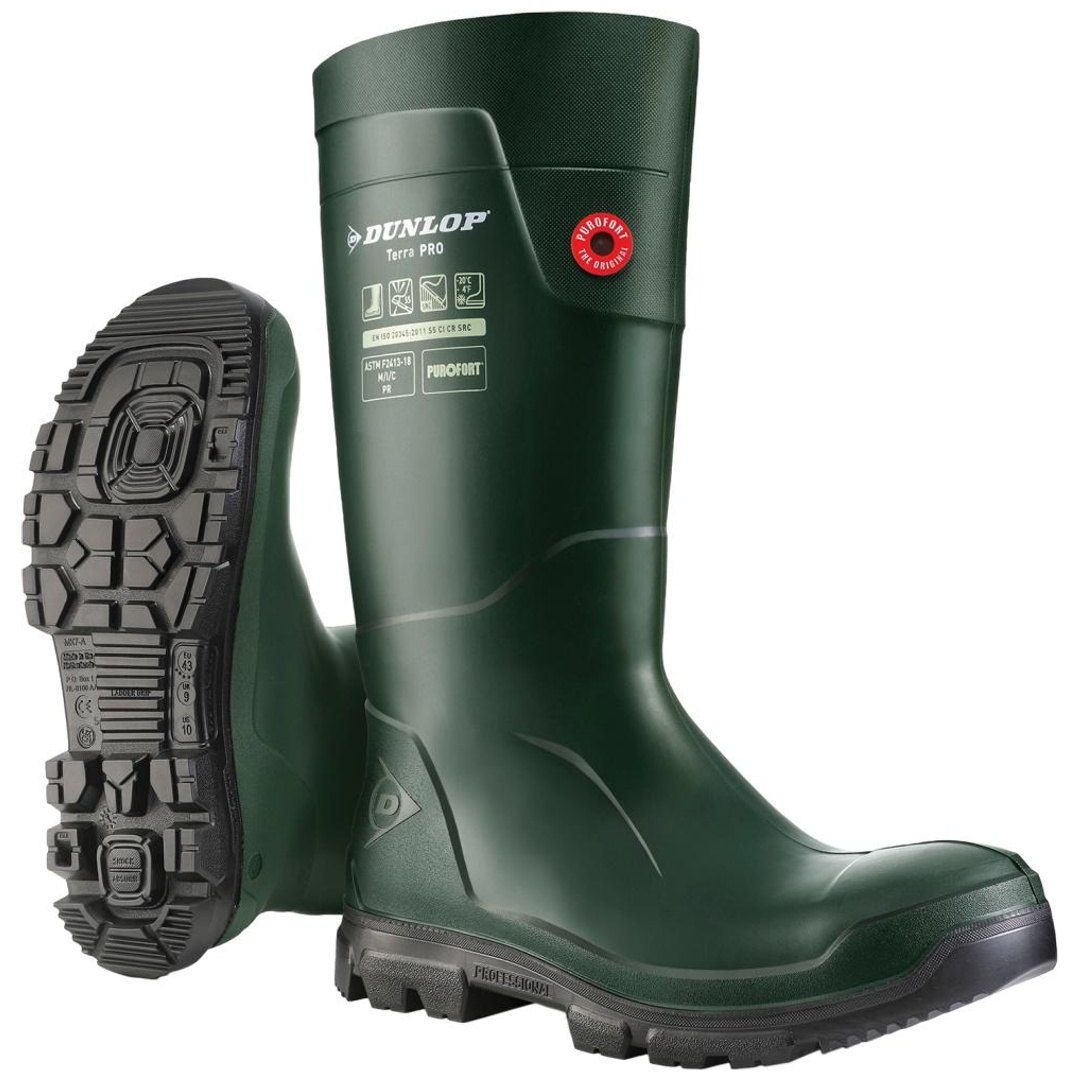 Dunlop Sicherheitsgummistiefel Purofort TerraPro S5 SRC grün Gr. 43