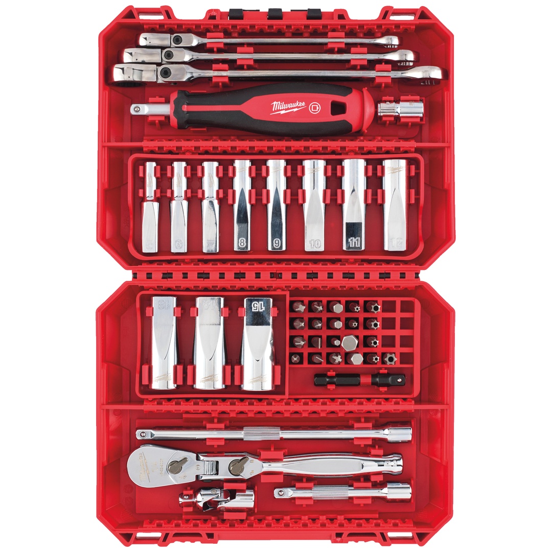 Milwaukee 1/4 Ratschen-, Maulschlüssel und lange Steckschlüsseleinsätze Set, 42-tlg.