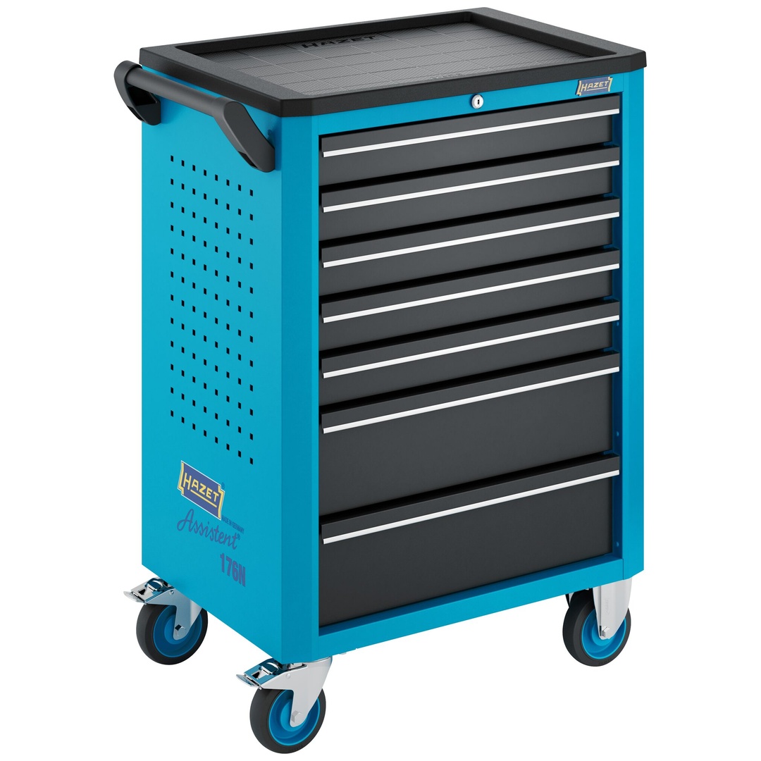 Hazet Werkstattwagen Assistent, einzeln, (LxBxH) 780 x 498 x 1018 mm, Schubladen, flach: 5× 81 x 522 x 348 mm, Schubladen, hoch: 2× 166 x 522 x 348 mm