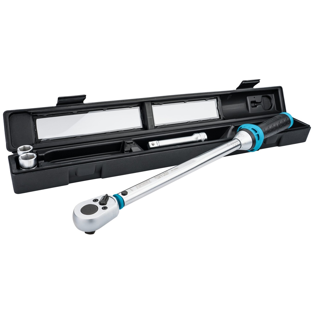 Hazet Drehmomentwerkzeug Satz 40 - 200 Nm, Genauigkeit: 3%, 1/2 (12,5 mm) Vierkant massiv, 4-tlg., 17, 19