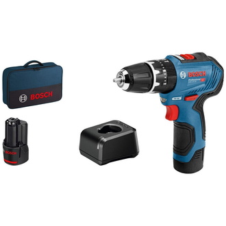 Bosch Akku-Schlagbohrschrauber Aktionsset GSB 12V-30, incl. 2x Akku GBA 2 Ah, Ladegerät, Tasche