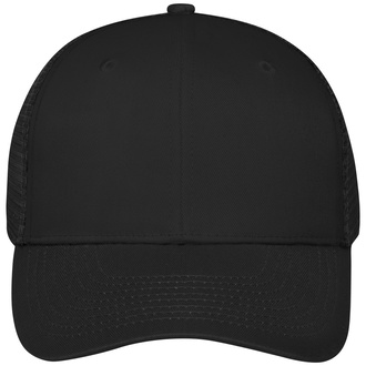 Trendiges 6 Panel Mesh Cap MB6239 aus Polycotton unisex black/black