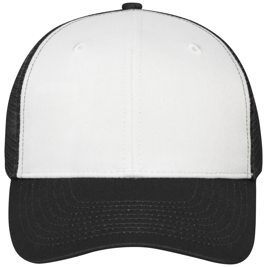 myrtle beach Trendiges 6 Panel Mesh Cap MB6239 aus Polycotton unisex white/black