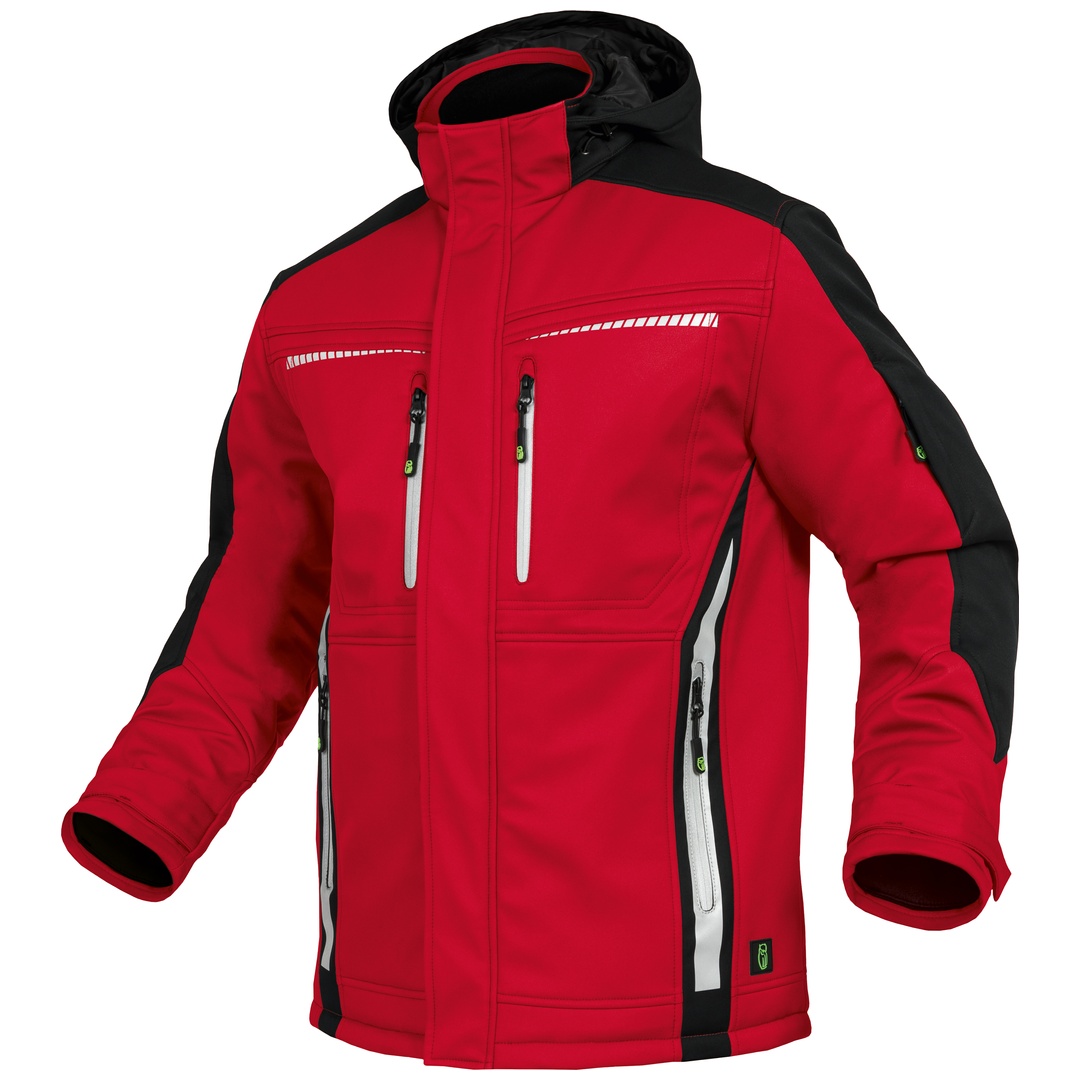 Leibwächter Winter-Softshelljacke Flex-Line  Gr. 2XL rot/schwarz