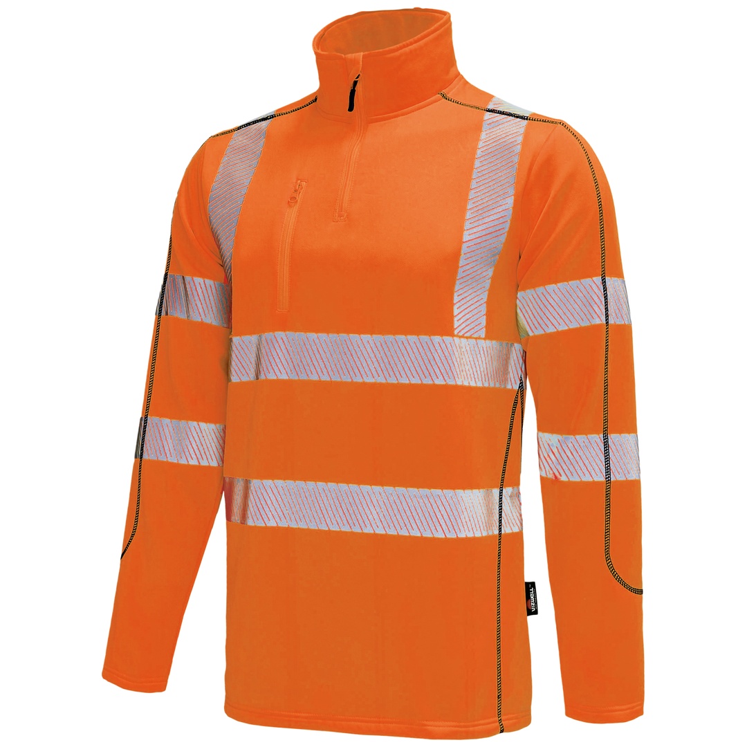 Vizwell Warnschutz-Thermo-Shirt VWFC70 Gr. 4XL leuchtorange/marine