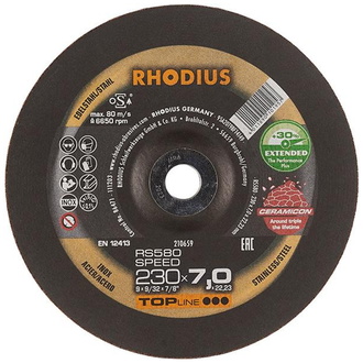 RHODIUS Schruppscheibe RS 580 SPEED EXTENDED 230 x 7,0 x 22,23 mm