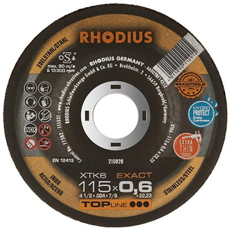 RHODIUS Trennscheibe XTK6 115 x 0,6mm gekr.