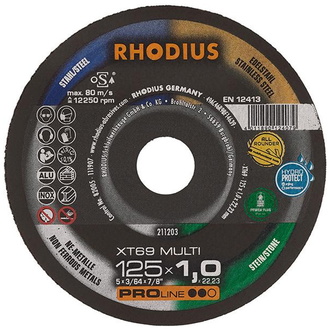 RHODIUS Trennscheibe XT69MULTIPRO125 x 1,0mm ger.