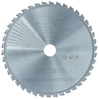 Jepson HM-Sägeblatt Drytech D=203x25,4x1,9mm 42Z für Stahl u. Inox