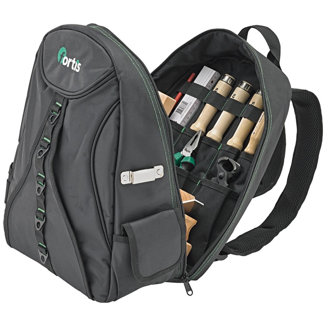 Fortis Werkzeugsortiment Holz 21-tlg. im Rucksack