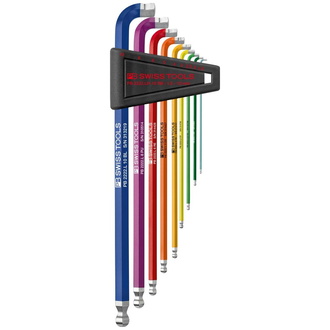 Swiss Tools Winkelschraubendreher-Satz im Kunststoffhalter 9-tlg.1,5-10 90-100GradRainbow