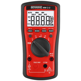 Benning Multimeter MM 2-2 0, 1 mV-1000 V AC, 0, 1 mV-1000 V DC, TRUE RMS