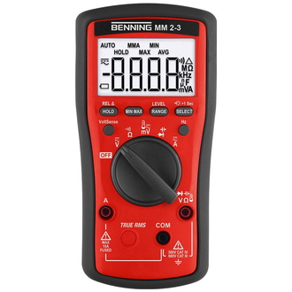 Benning Multimeter MM 2-3 0, 1 mV-1000 V AC, 0, 1 mV-1000 V DC, TRUE RMS