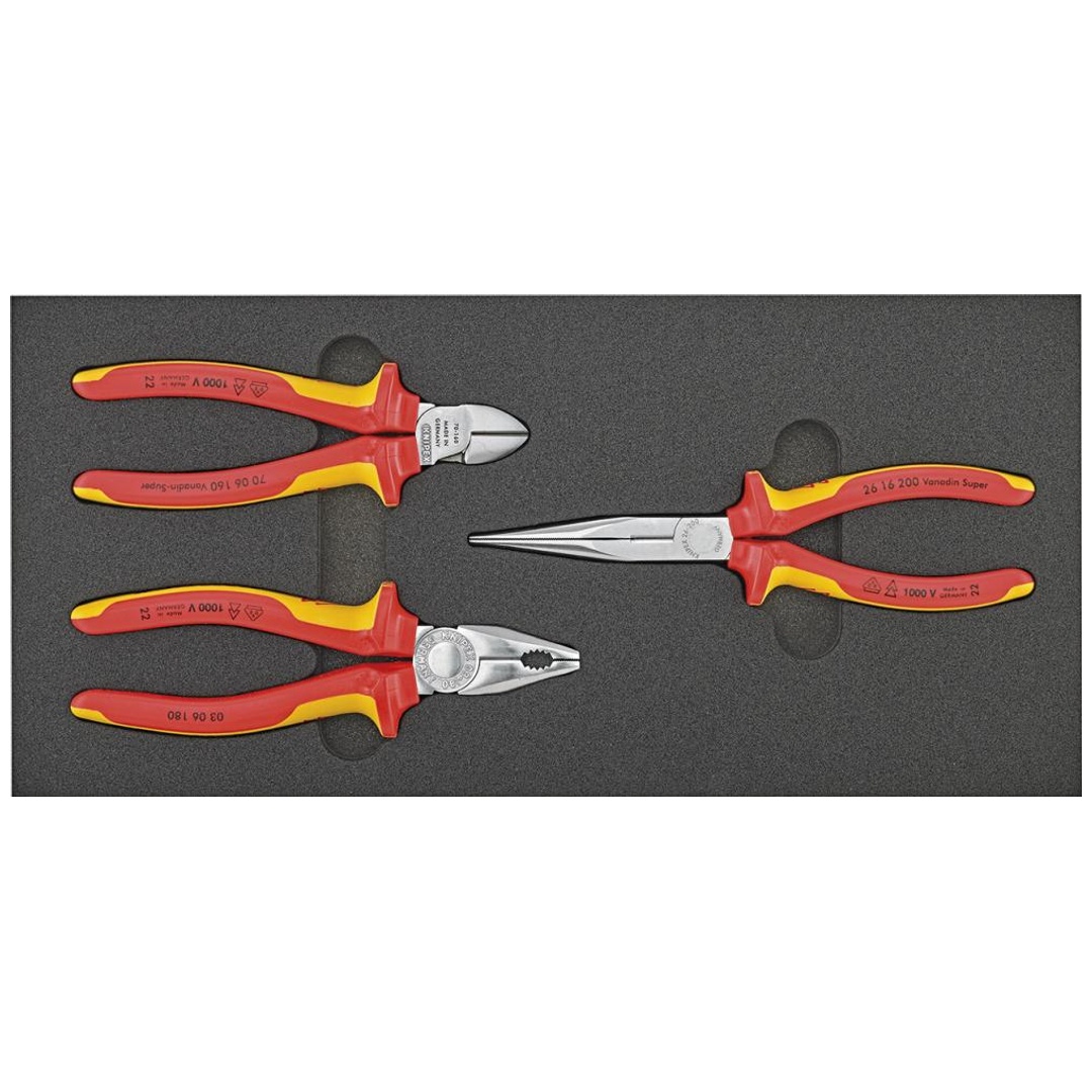 Knipex Werkzeugmodul 1/3 Zangen VDE, 3-teilig