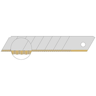 Lutz Wellenschliffklinge TiN 18mm Pack a 10 Stk.