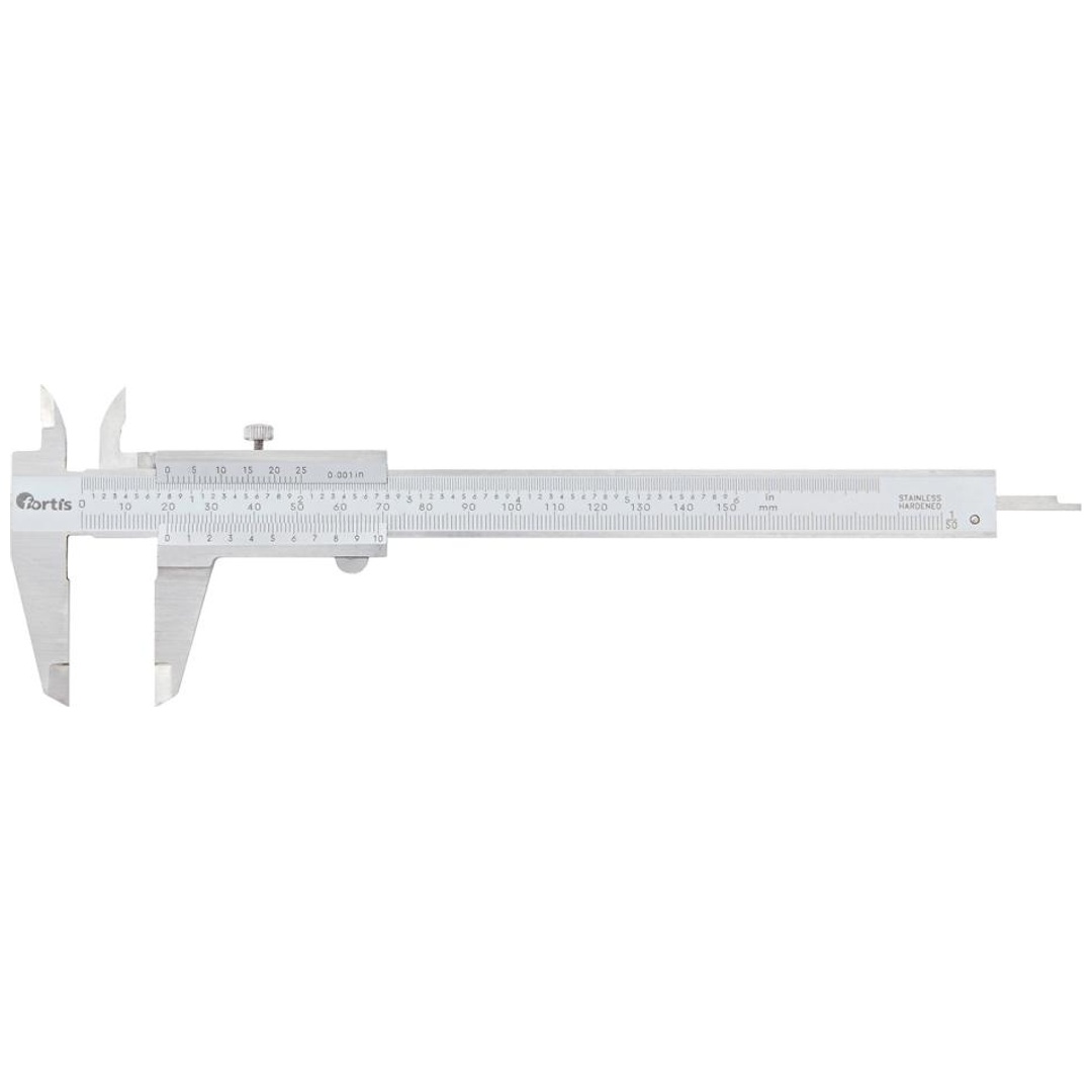 Fortis Taschenmessschieber Feststellung oben 150mm 1/50, 1/1000