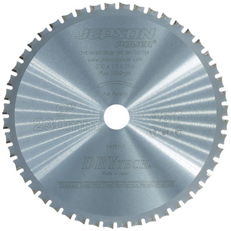 Jepson HM-Sägeblatt Drytech D=230x25,4x2,0mm 48Z für Stahl u. Inox