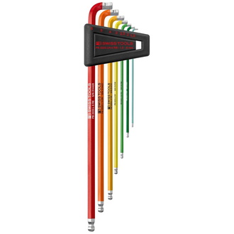 Swiss Tools Winkelschraubendreher-Satz im Kunststoffhalter 7-tlg.1,5-6 90-100Grad Rainbow