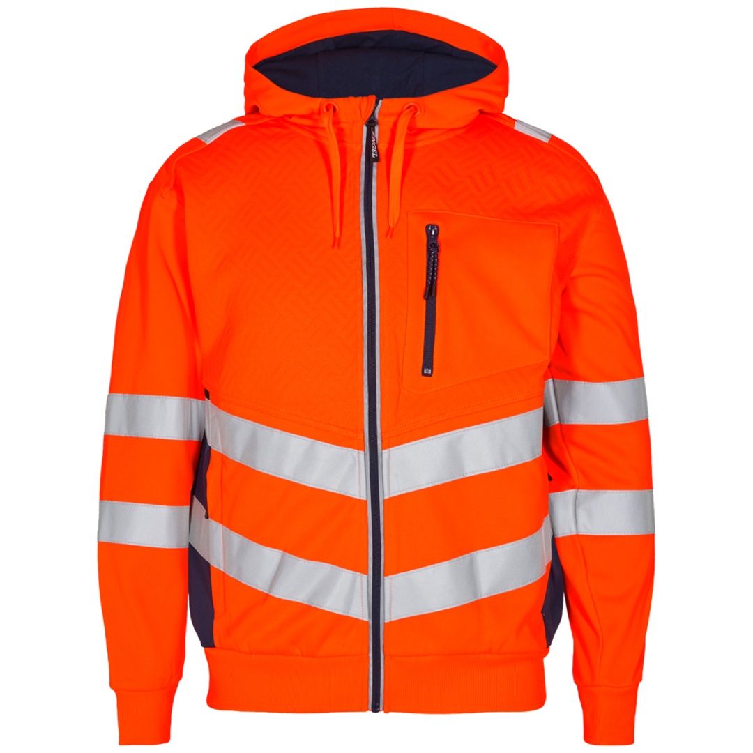Engel Safety Sweatcardigan 8025-241-10165 Gr. 3XL Orange/Blue ink