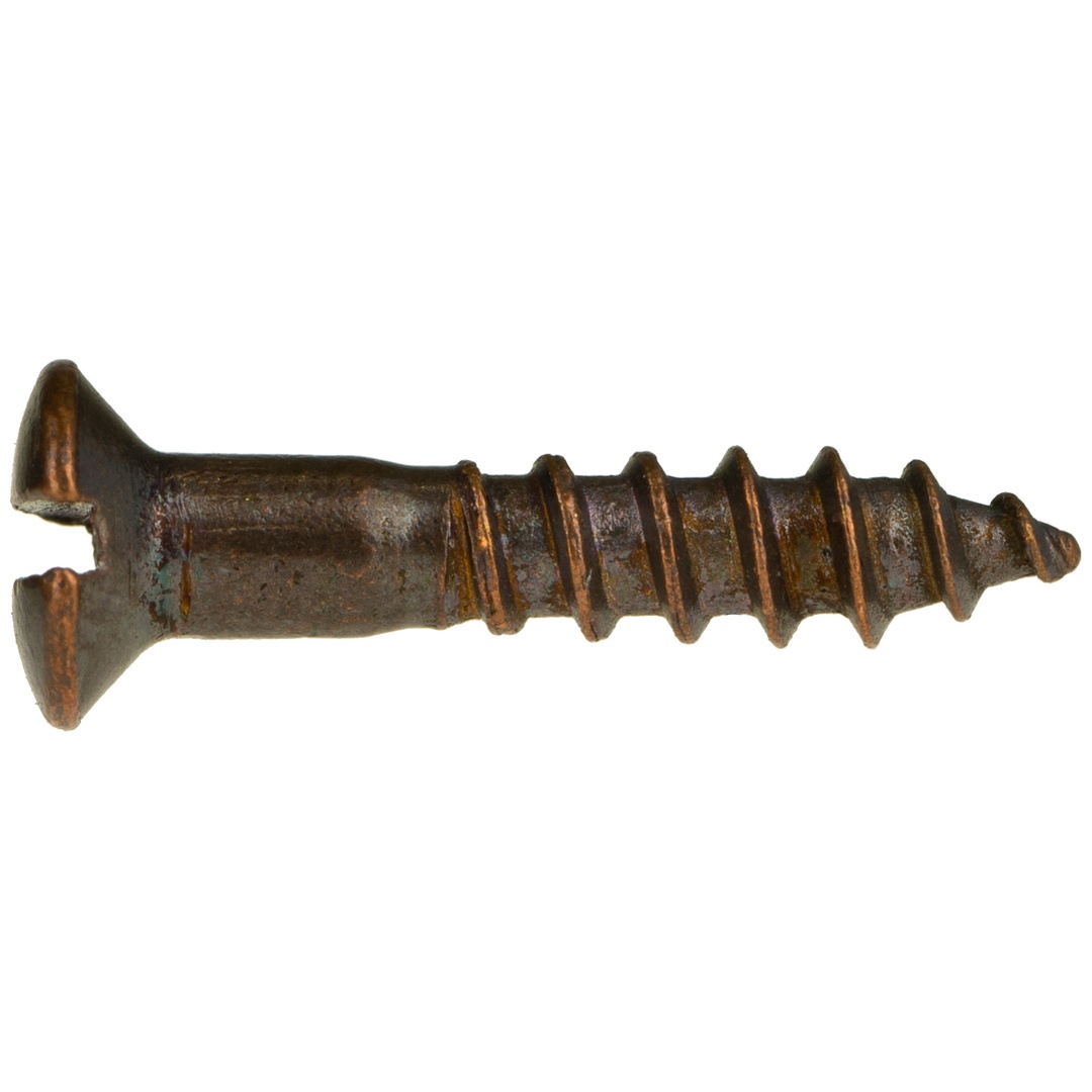 Reidl DIN 95 Holzschrauben, 4 x 25 Messing brüniert, Linsensenkkopf mit Schlitz
