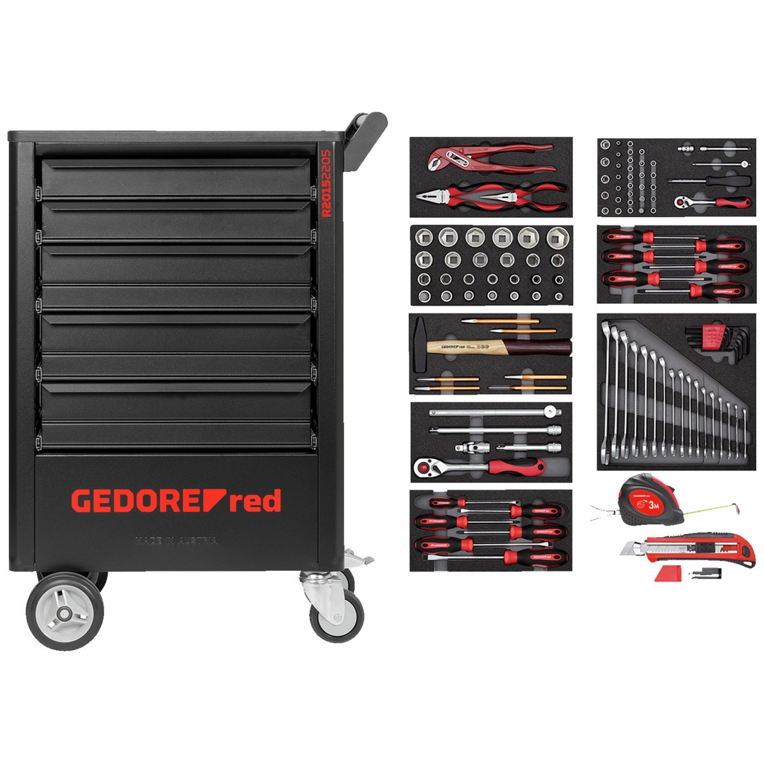 Gedore Wkz.Satz i.Wks.Wagen GEDWorker 119-tlg