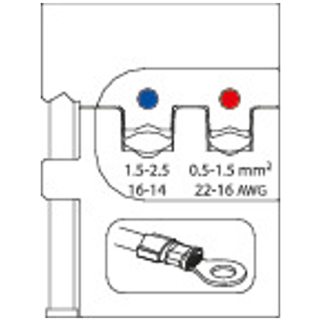 Gedore Modul-Einsatz für isolierte Kabelschuhe 0,5-1,5/1,5-2,5