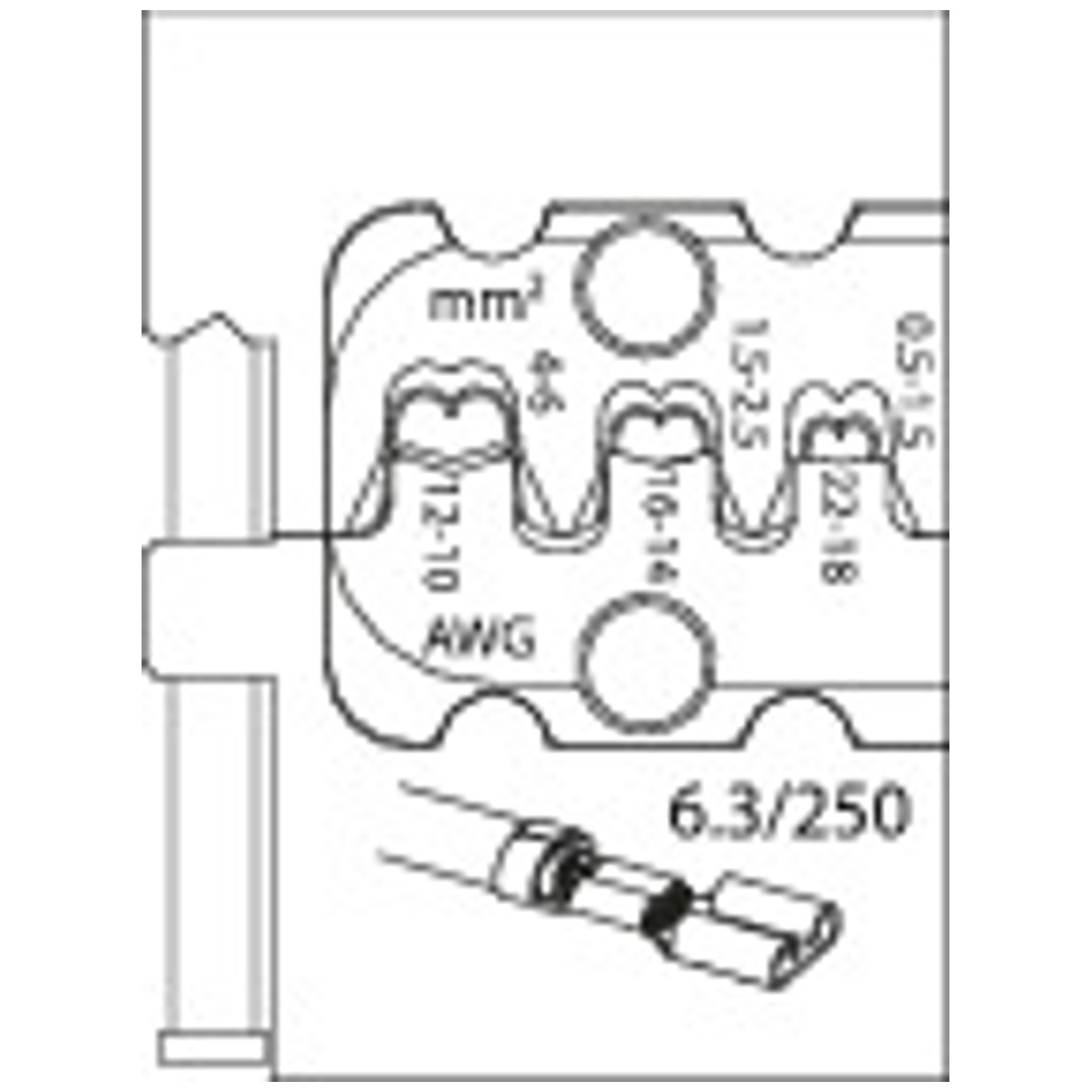 Gedore Modul-Einsatz für Flachsteckhülsen 6,3