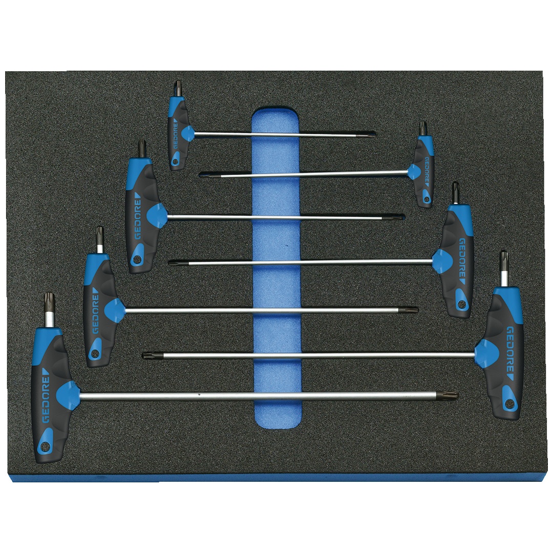 Gedore Winkelschraubendreher-Satz in Check-Tool-Modul, 7-tlg.