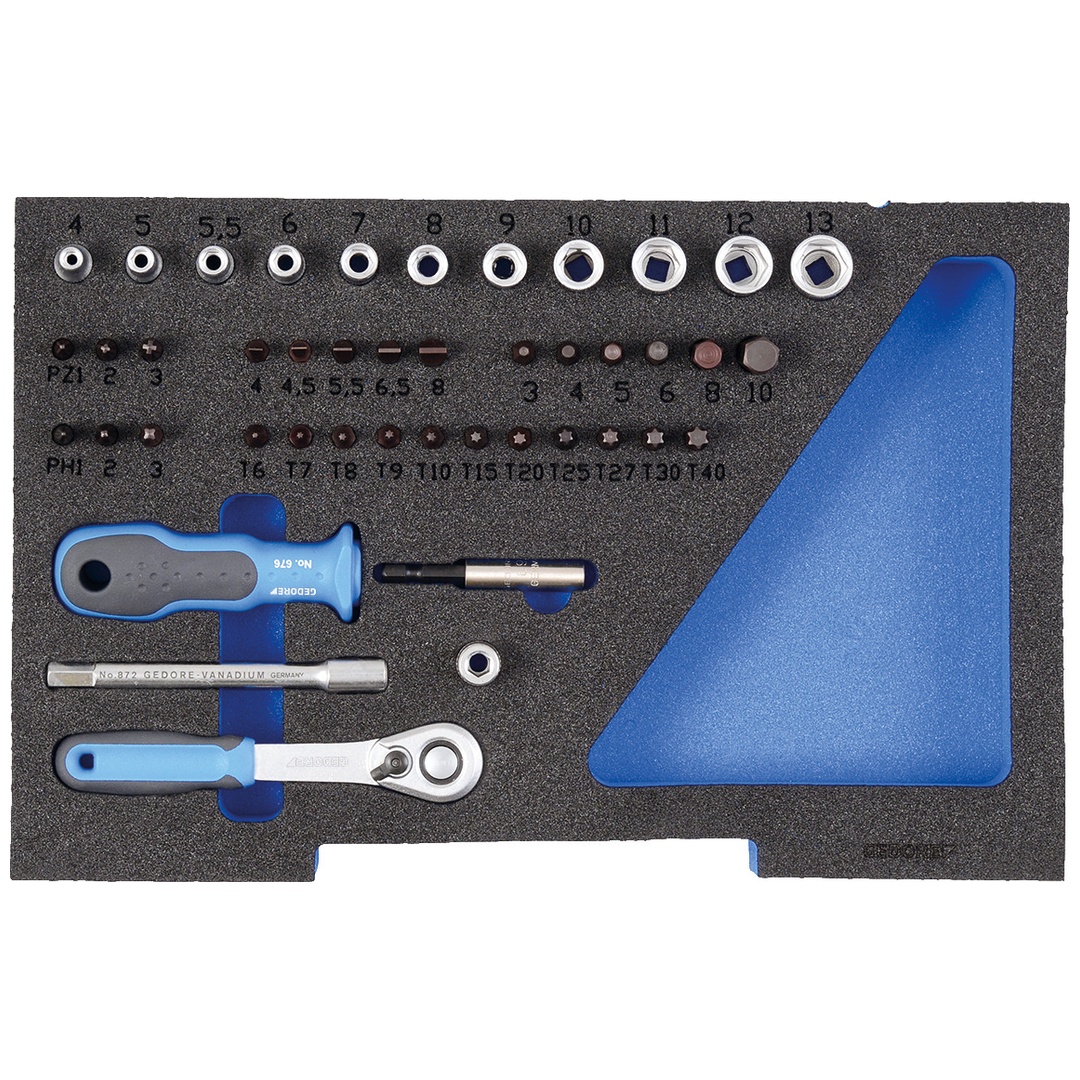 Gedore Steckschlüssel-Satz 1/4 in 1/2 L-BOXX 136 Modul