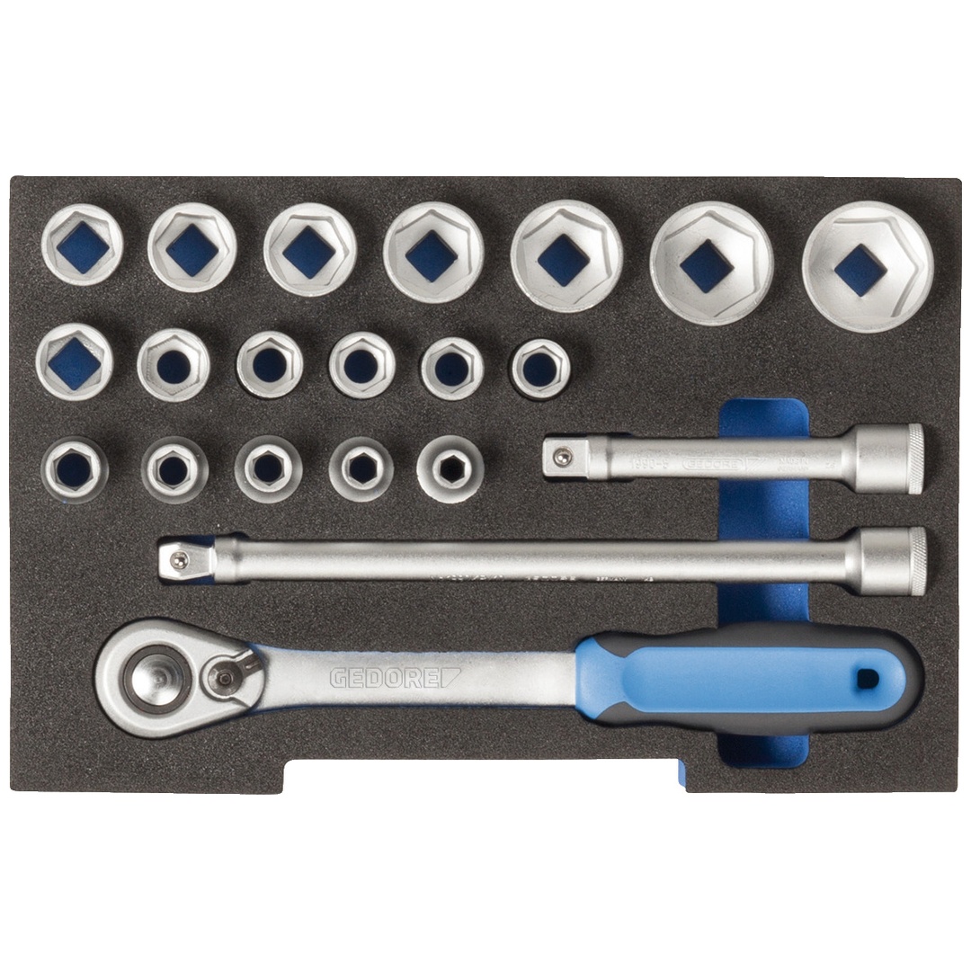 Gedore Steckschlüssel-Satz 1/2 in 1/2 L-BOXX 136 Modul