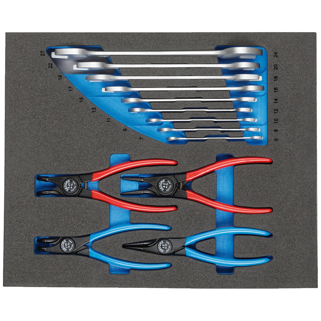 Gedore Werkzeugsortiment in 2/4 Check-Tool-Modul, Art.Nr. 2957442