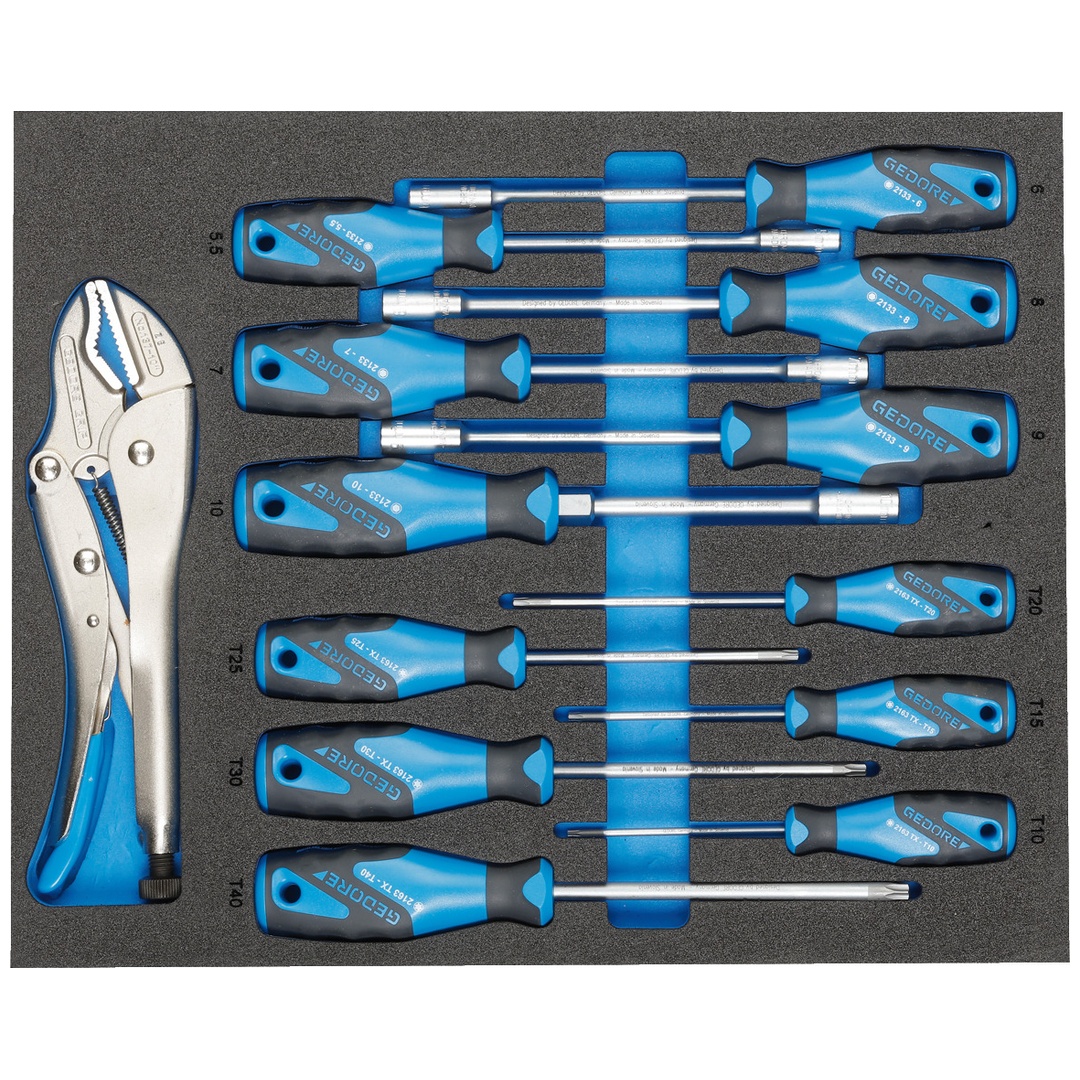 Gedore Werkzeugsortiment in 2/4 Check-Tool-Modul, Art.Nr. 2957469