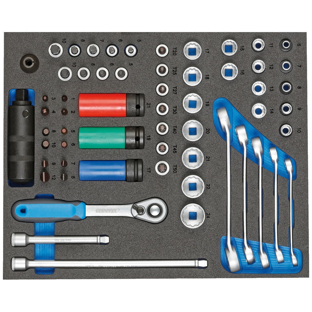 Gedore Werkzeugsortiment in 2/4 Check-Tool-Modul, Art.Nr. 2957493