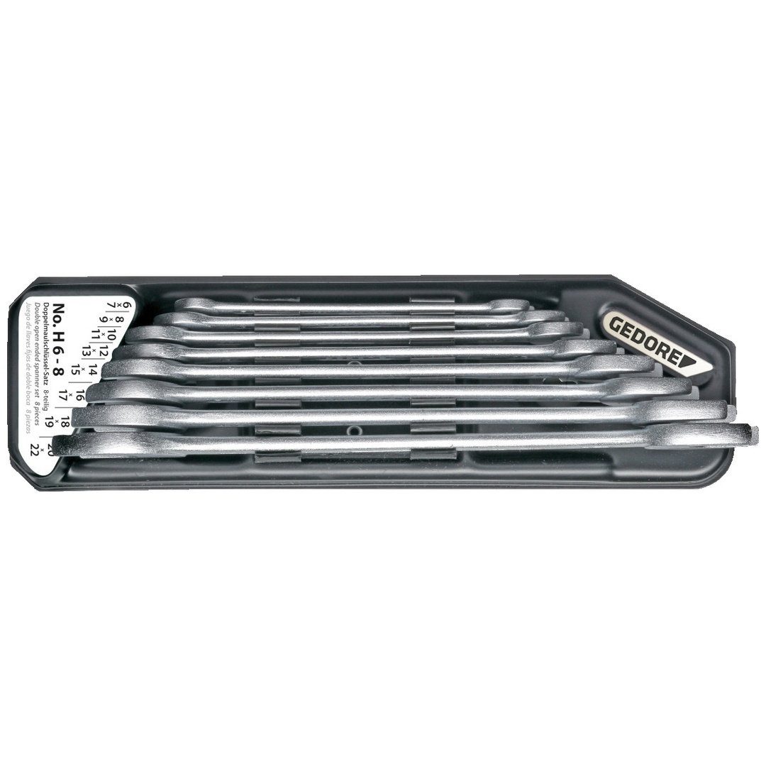 Gedore Doppelmaulschlüssel-Satz im Halter 8-tlg 6-22 mm
