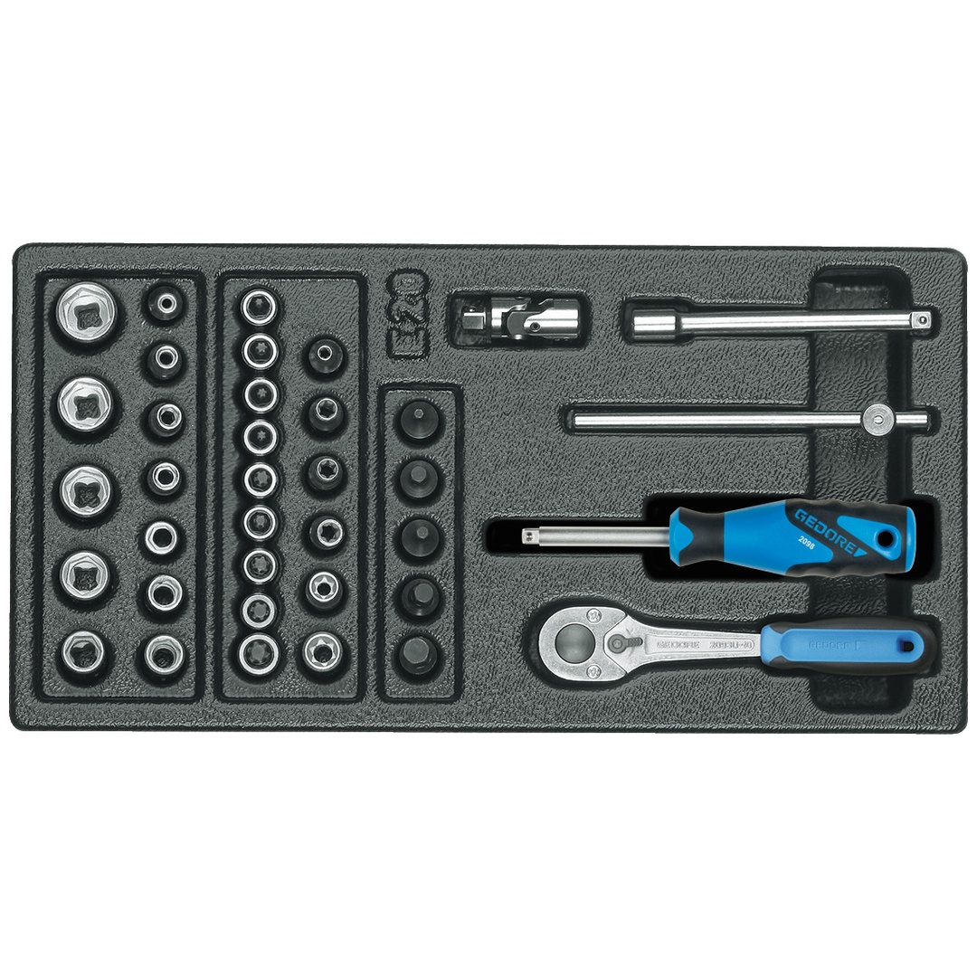Gedore Steckschlüssel-Sortiment 1/4 in 1/3 ES-Modul