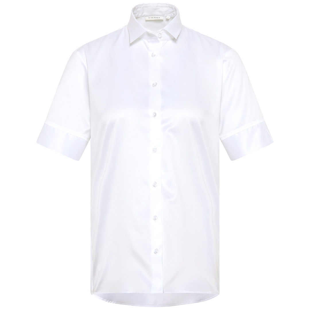 Eterna Bluse REGULAR 5008-H965 Kurzarm ohne Brusttasche Gr. 36 weiß