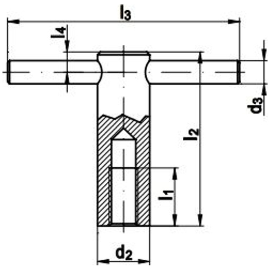 DIN-6305-Knebelmuttern-mit-festem-Knebel