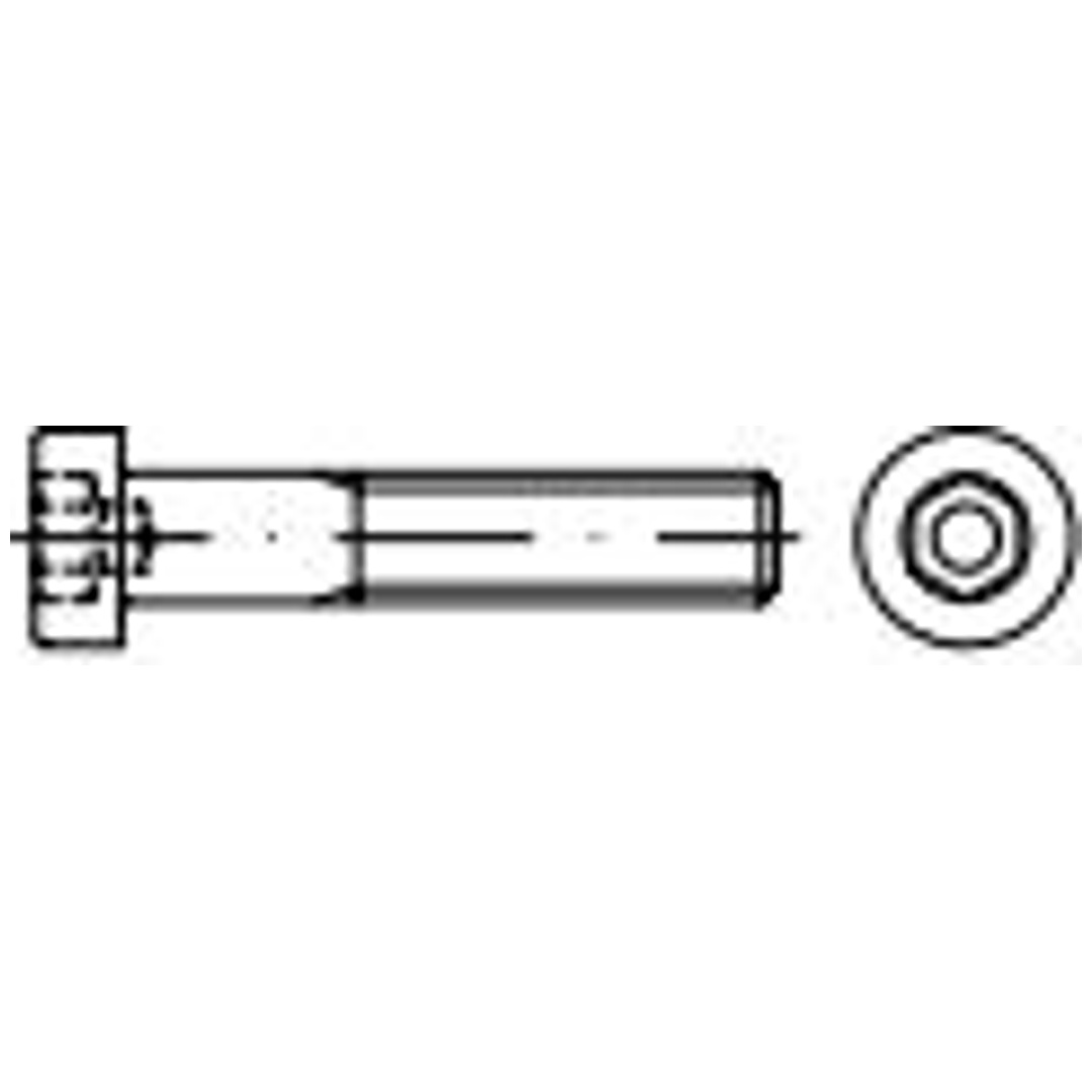 Reidl DIN 6912 Zylinderschraube 4x12mm Stahl 8.8 verzinkt gelb niedriger Kopf Innensechskant