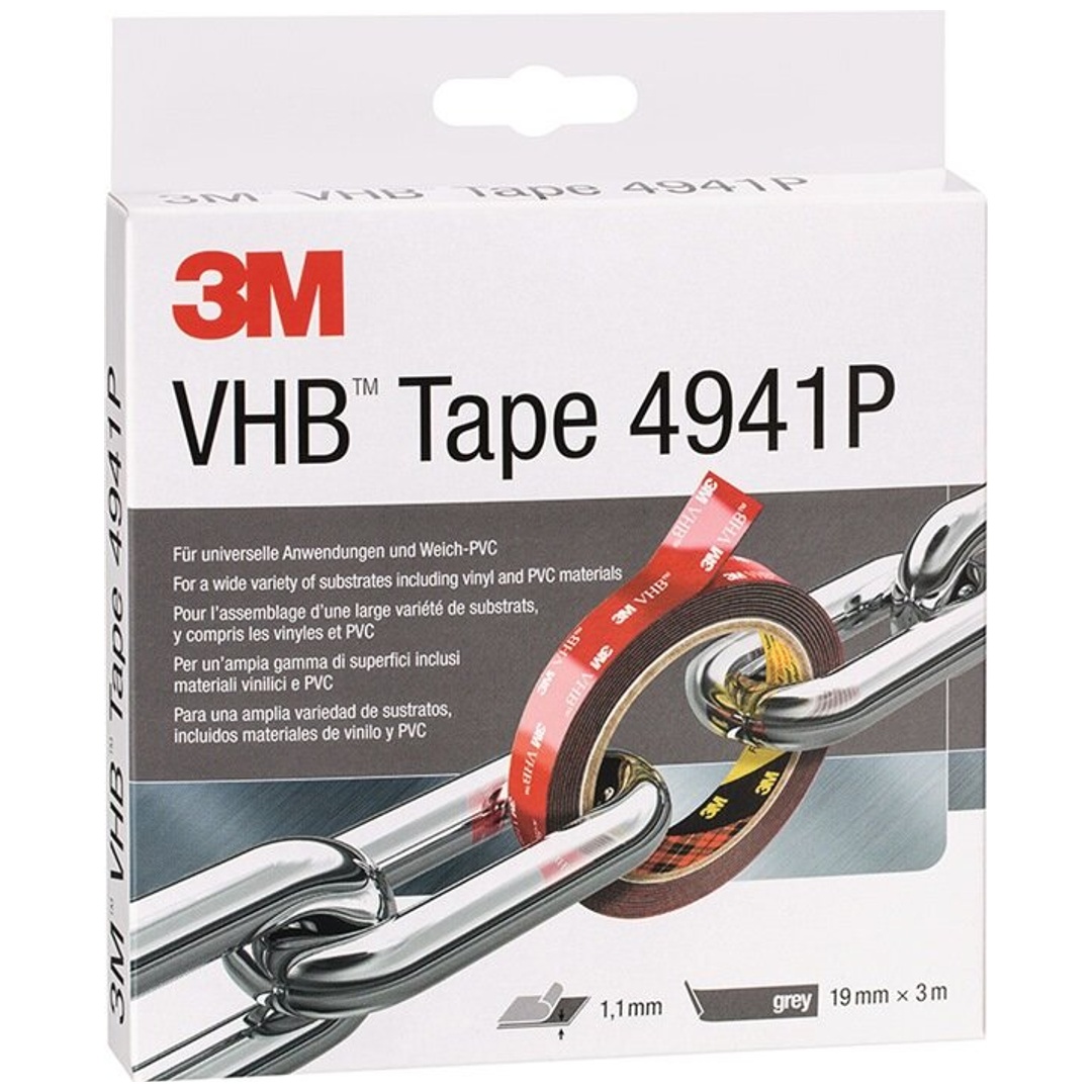 3M Montageband VHB Tape 4941P grau L.3m B.19mm Rl.
