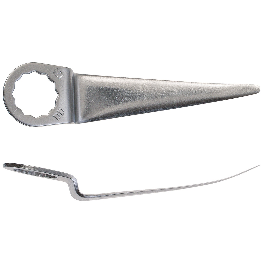 FEIN Schneidmesser gerade Form, Schneidenlänge 70 mm, Gesamtlänge 120 mm, gebogen, Z-Biegung