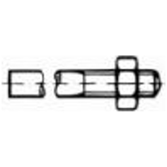 DIN 525 Anschweißenden M 10 x 150, mit Sechskantmutter, 3.6 blank
