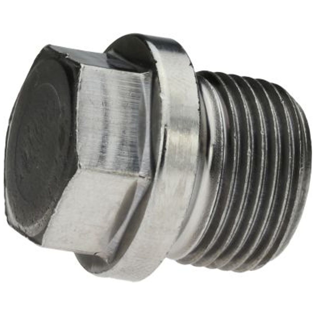 Reidl DIN 910 Verschlussschrauben mit Außensechskant, zylindrisches Rohr-Gewinde 3/8 x  21, 5.8 blank, mit Bund